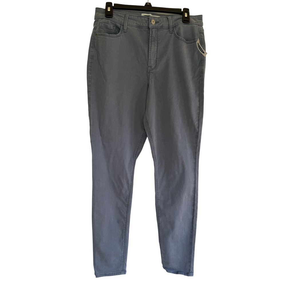 Old Navy Rockstar Super Skinny High Rise Jeans Blue Gray Size 12 NWT